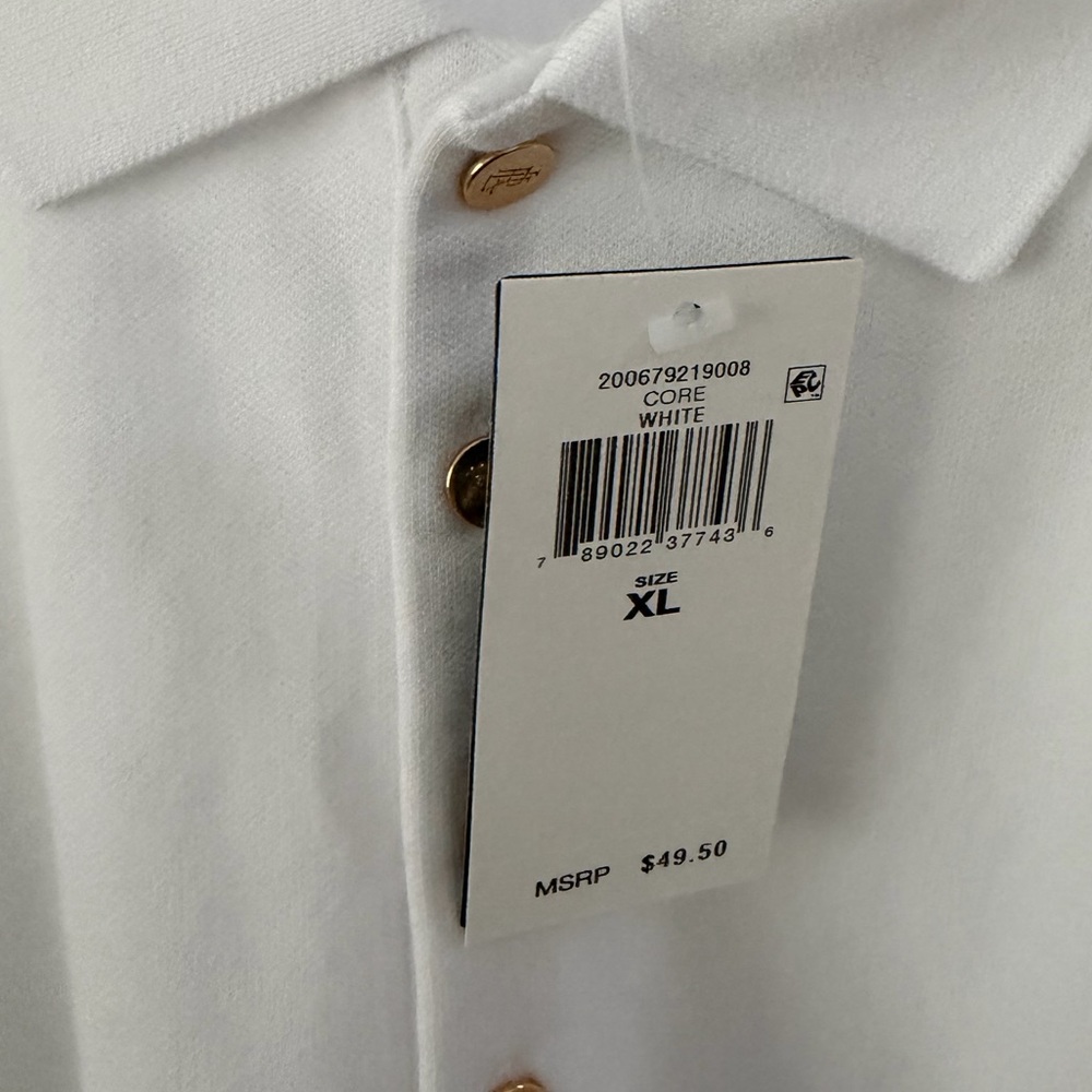 Lauren Ralph Lauren White Polo with Gold Buttons - Picture 3 of 3